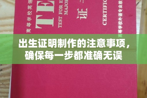 民和出生证明制作的注意事项，确保每一步都准确无误